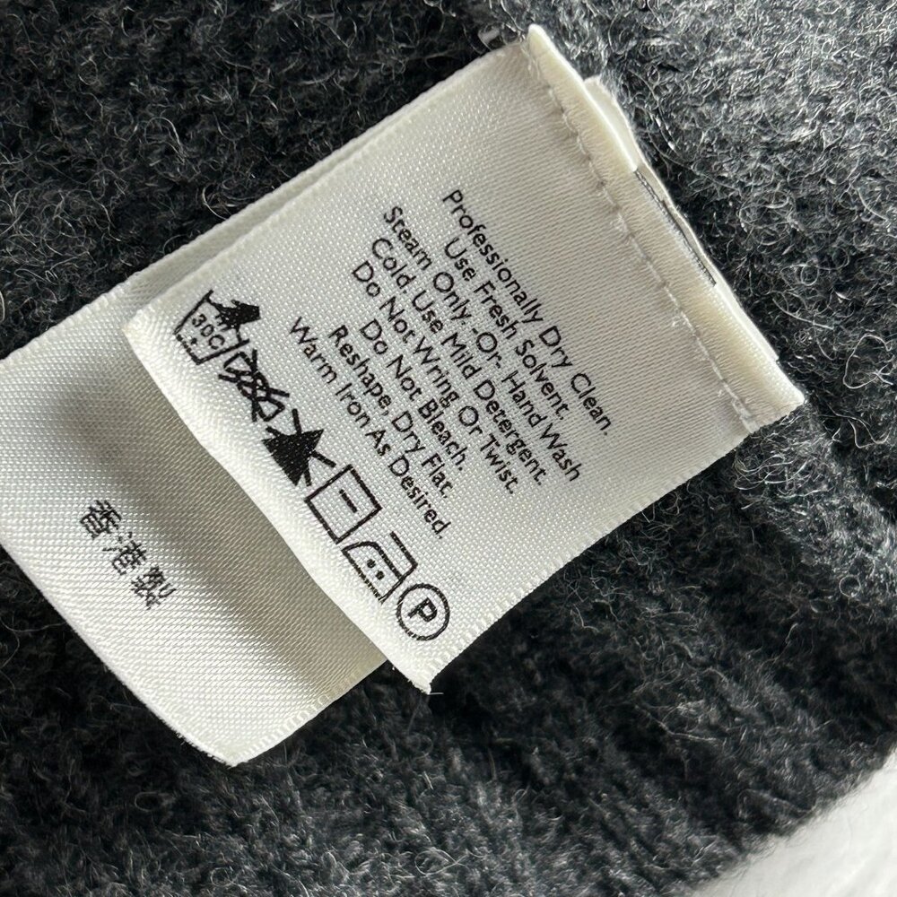 Vintage Eddie Bauer Women Lambswool Floral Embroidered Cardigan Sweater PXL Gray - Picture 4 of 9